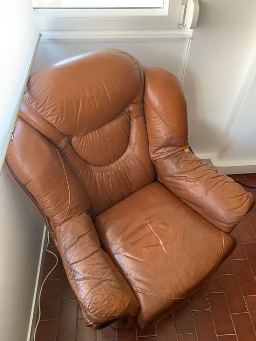 Poltrona de pele