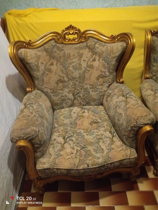 Conjunto de sofás em goblã