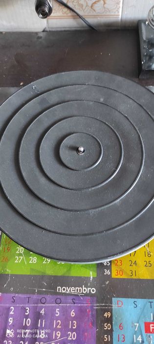 Garrard, prato de aluminio denso + prato de borracha