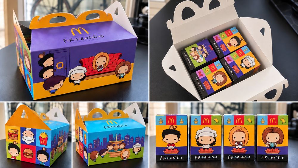 McDonald’s x Friends – 4 figurki kolekcjonerskie + oryginalne pudełka