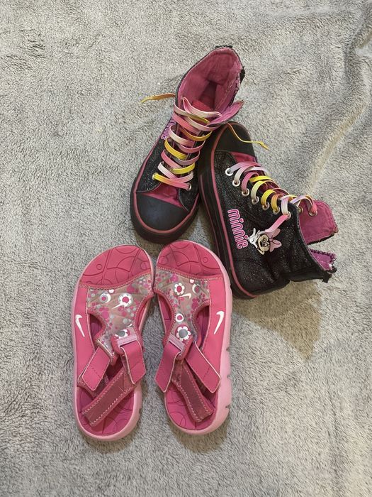 Лот обувь на девочку кроссовки боссоножки nike h&m 30 размер с микки minnie mouse