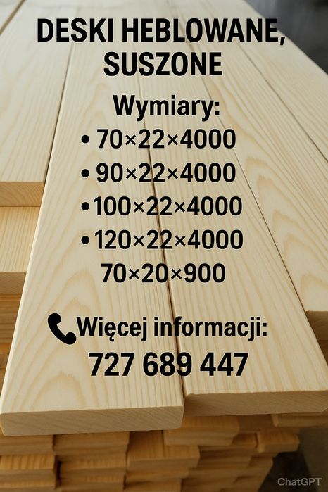 Deski heblowane 4 stronie