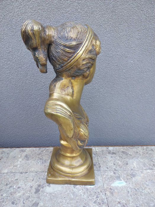 Figura popiersie Diana Artemida bogini łowów i lasów mosiądz