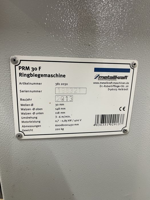 Профілегиб, трубогиб, прокаточний станок MetalKraft PRM 30F