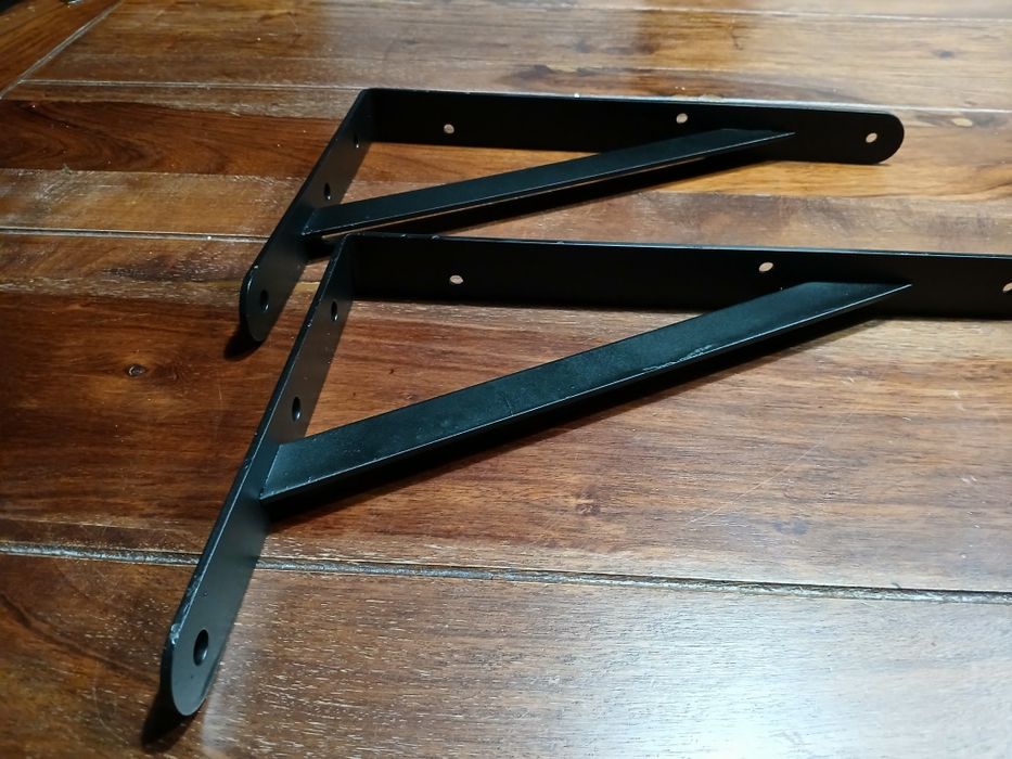 Czarny wspornik pod polke 200x300 metalowy