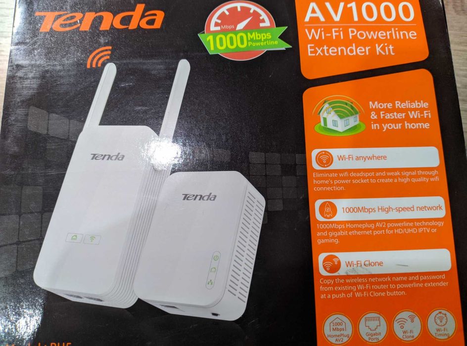 Комплект адаптерів Powerline Tenda PH5 AV1000 (P3 1 шт., PA6 1 шт.)