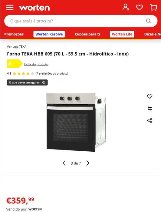 Forno TEKA HBB 605 SS - Como NOVO