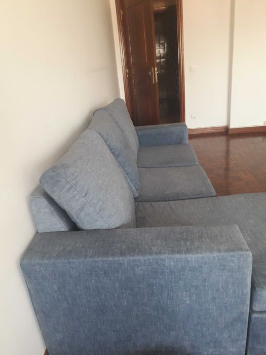 Sofa com chaise long pouco uso