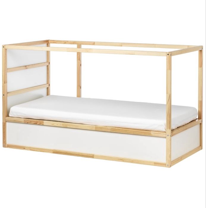 Dwustronne łóżko drewniane kura ikea 90x200 pietrowe domek