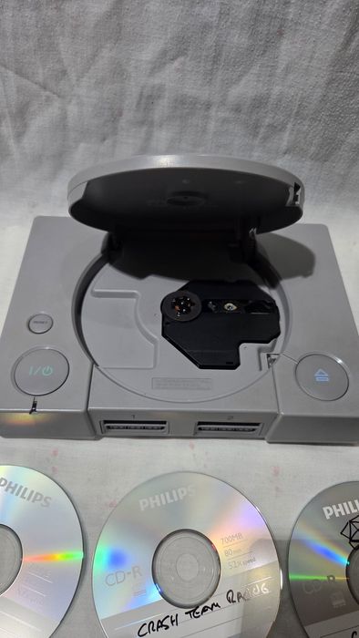 PlayStation ps1 fat com modchip comando e cartão de memória