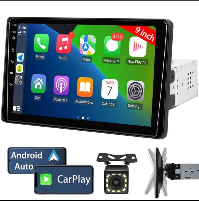Автомагнітола 9" Android T100 Leadfan CarPlay Android Auto GPS
