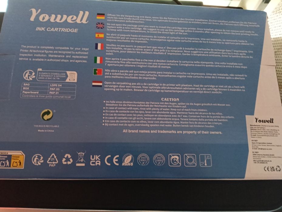 Tinteiros yowell  da Amazon