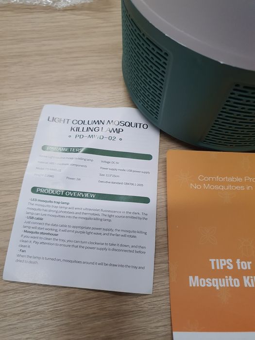 Skuteczna lampa owadobójcza PD-MWD-02 – pozbądź się komarów i much!