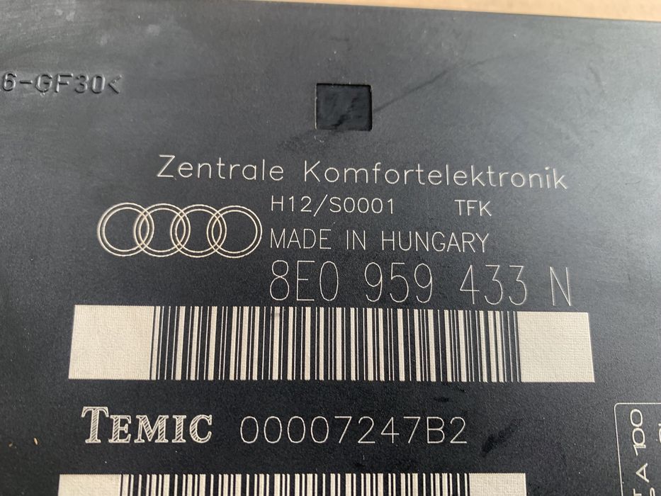 Moduł komfortu Audi A4 B6 B7 8E0959433N