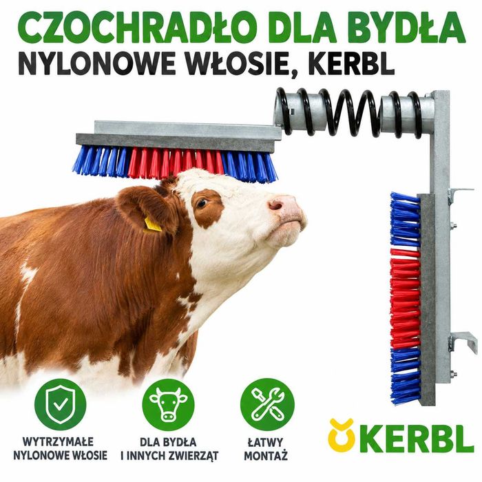 Czochradło dla bydła, nylonowe włosie, Kerbl