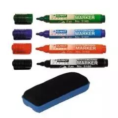 Marker komplet 4 kolory+gąbka. D.RECT