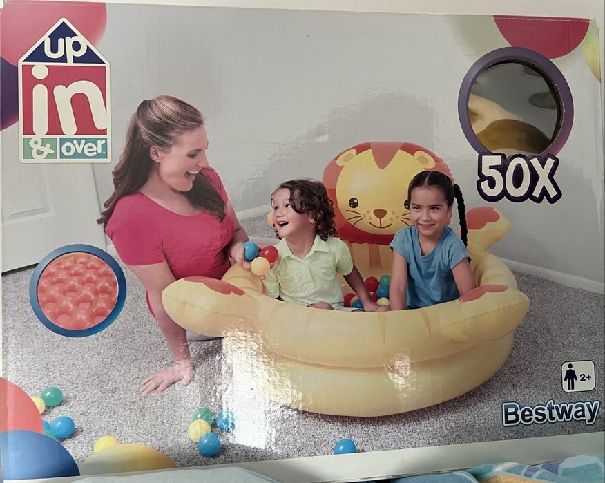 Basen do piłek na kulki dmuchany lew