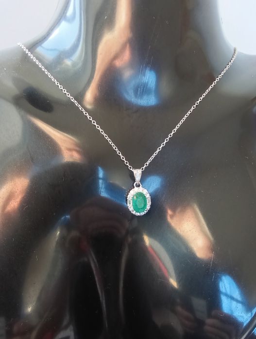 Fio de Prata com Esmeralda Colombiana