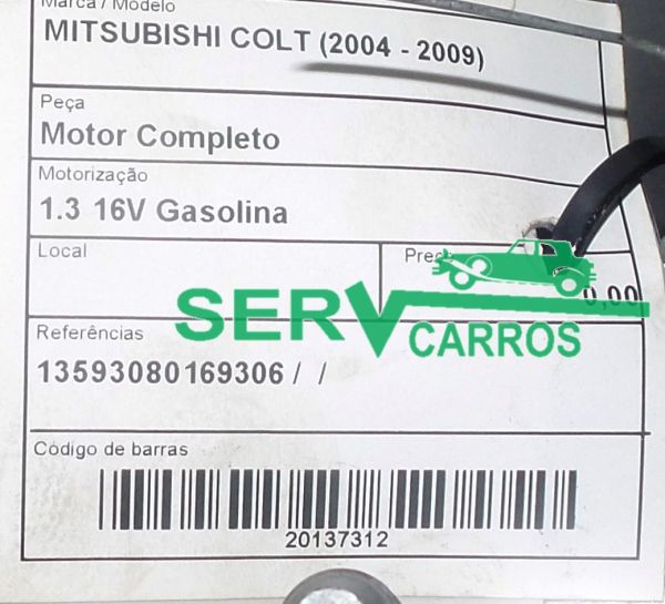 Motor completo MITSUBISHI Colt VI (Z3_A, Z2_A)