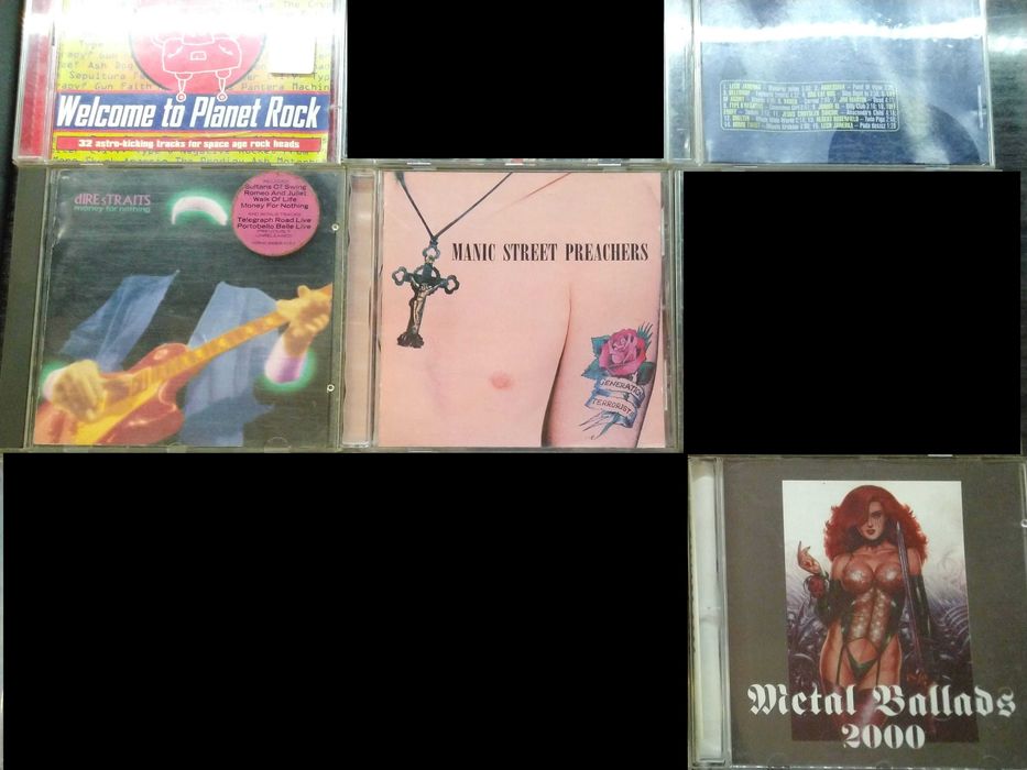 Płyty CD 5 szt: Kerrang, Machina, Dire Straits, Manic Street Preachers
