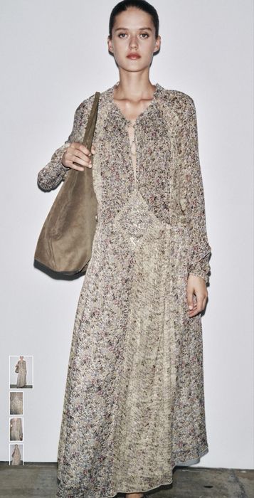 Zara Woman Premium Dress Зара Жіноча Довга Сукня Плаття Платье віскоза