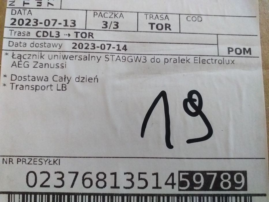 Łącznik uniwersalny do pralki i suszarki Electrolux,  AEG, Zanussi