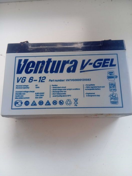 Аккумулятор Ventura VG 6-12 Gel для детского автомобиля