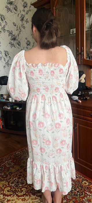 Муслінова сукня з натуральної бавовни розмір універсальний від хсдо2хл