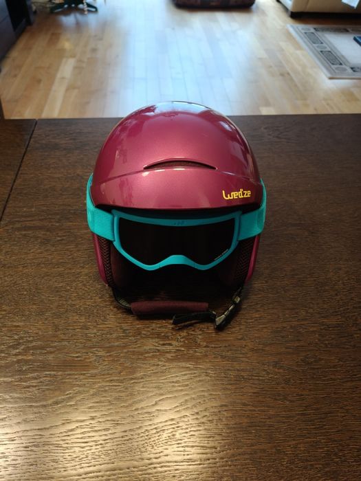 Kask narciarski + gogle firmy Wedze, rozmiar Junior