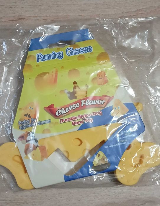 Zabawka do żucia w kształcie sera dla psów z biodegradowalnego nylonu