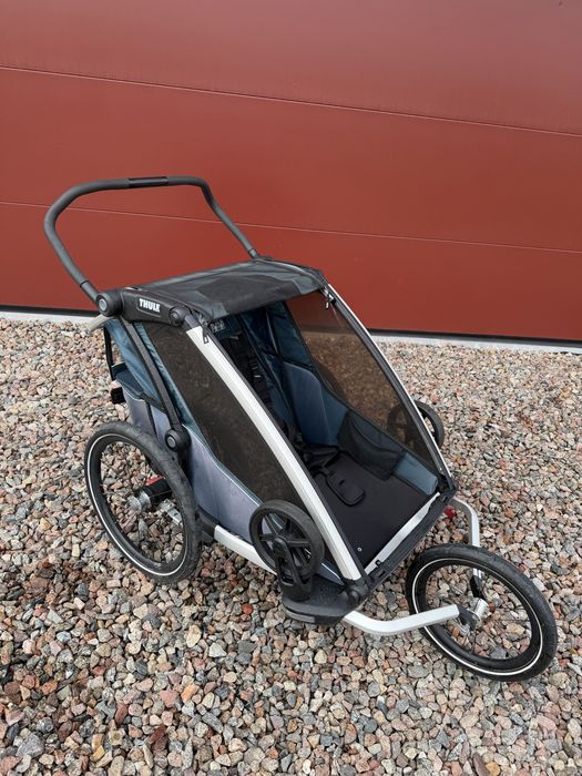 Thule Chariot Cross 2 + Jogging Kit + dyszel i zaczep | Majolica Blue