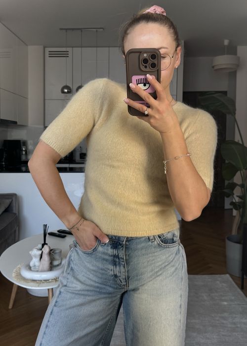 Sweterek moher wełna h&m