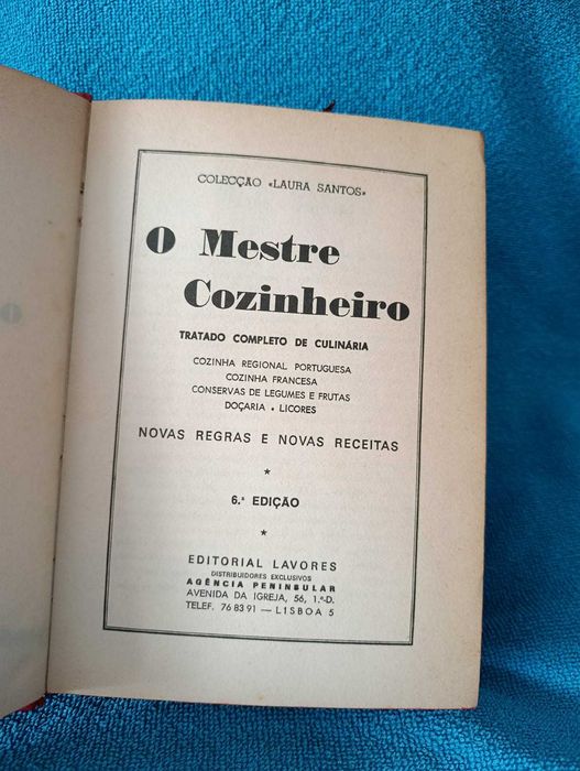 Livro Culinária O Mestre Cozinheiro