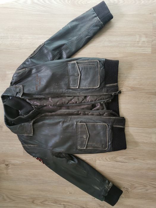 Pepe Jeans Leather Jacket, Size 10