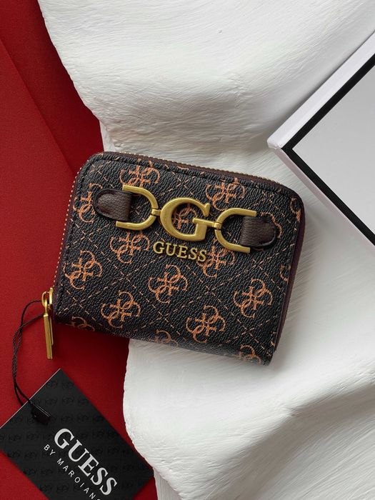 Кошелек женский Guess Dagan 4G logo мини Гесс черный с коробкой