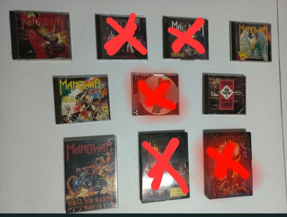 DVDs e CDs Manowar.