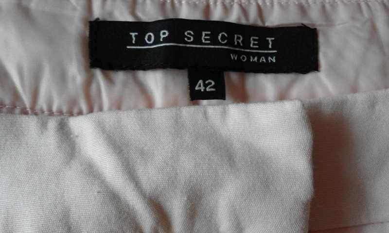 spodnie morelowe 42 nogawka prosta top secret