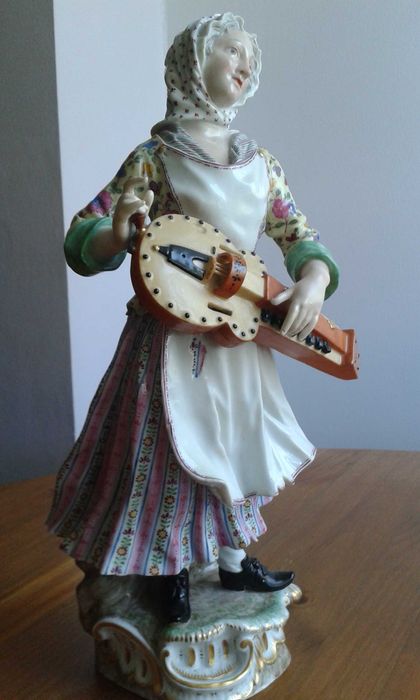 Figura antuga de porcelana Meissen