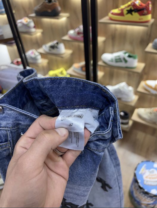 Джинси CHROME HEARTS Chest Blue / Black Logo