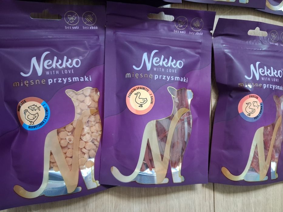 7 opakowań przekąsek dla kota Nekko