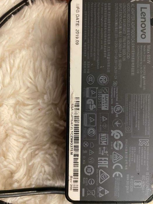 Oryginalna ładowarka Lenovo USB-C 65W – używana, sprawna