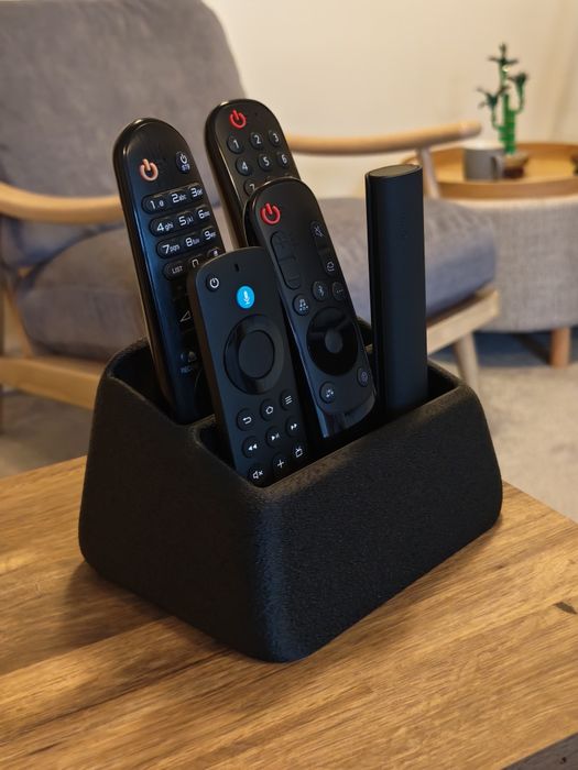 Organizador de Comandos e Controles Remotos  Suporte de Mesa Moderno Preto