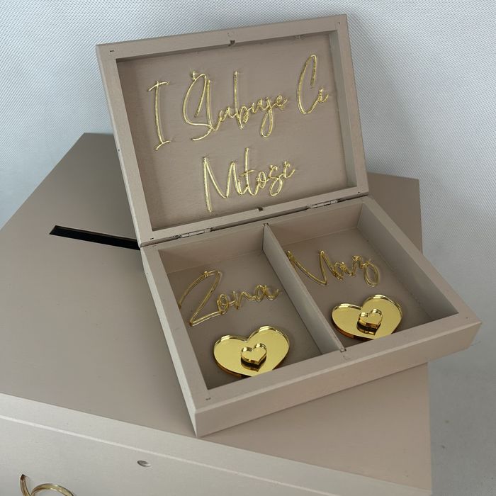 Zestaw cappucino na koperty i obraczki