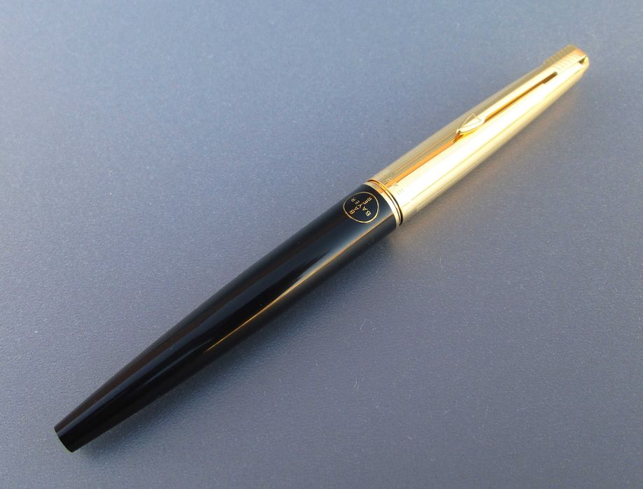 1960's Caneta PARKER 45 Classic DeLuxe c/ Aparo em OURO, prom. BAYER