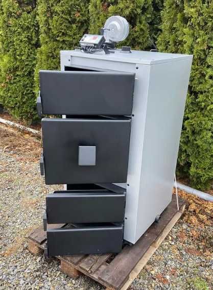 Kotły Kocioł 27kW na Drewno Węgiel - PRODUCENT Piec Zasypowy do 300m2
