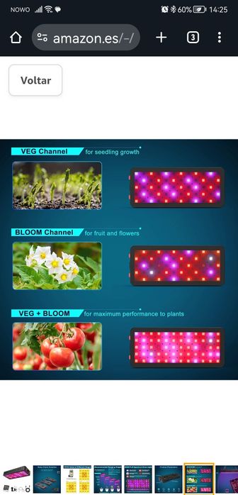Lâmpadas Led para plantas de interior, flores e legumes