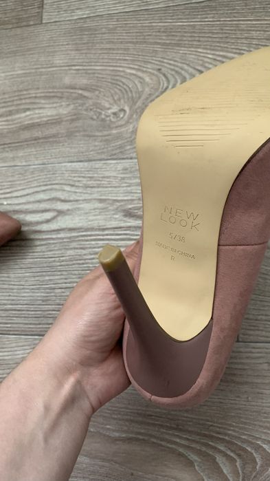 Туфли New Look | Пудровые лодочки на каблуке