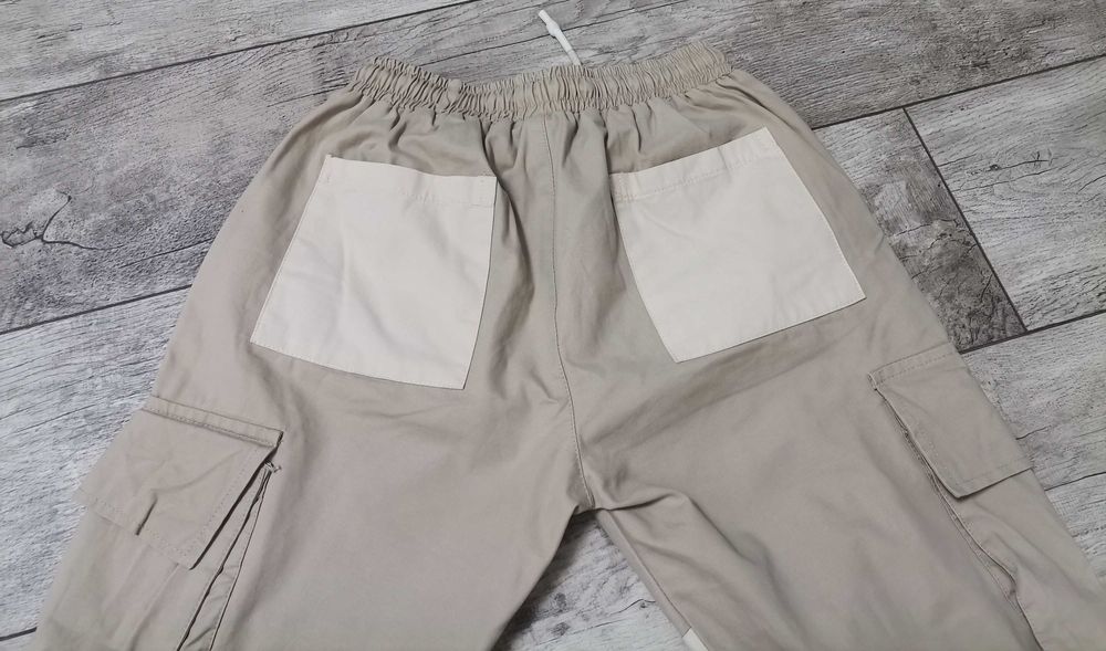 Beżowe bojówki joggery Sixth June Paris r. S