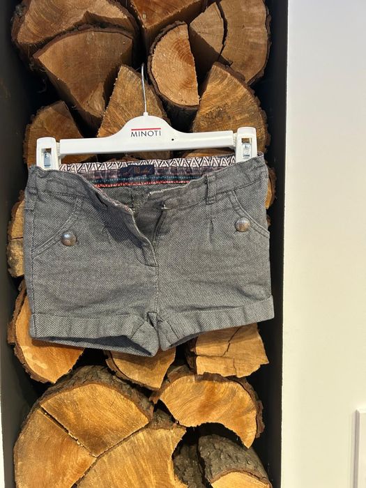 Piękne eleganckie szare spodenki rozmiar 110