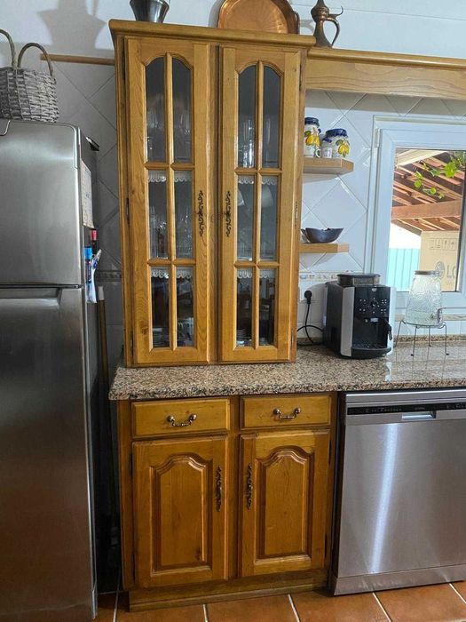 Banca de cozinha carvalho madeira maciça